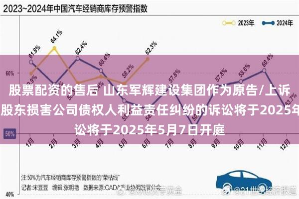 股票配资的售后 山东军辉建设集团作为原告/上诉人的1起涉及股东损害公司债权人利益责任纠纷的诉讼将于2025年5月7日开庭