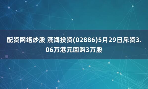 配资网络炒股 滨海投资(02886)5月29日斥资3.06万港元回购3万股